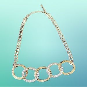 9” Gold abstract with rhinestones